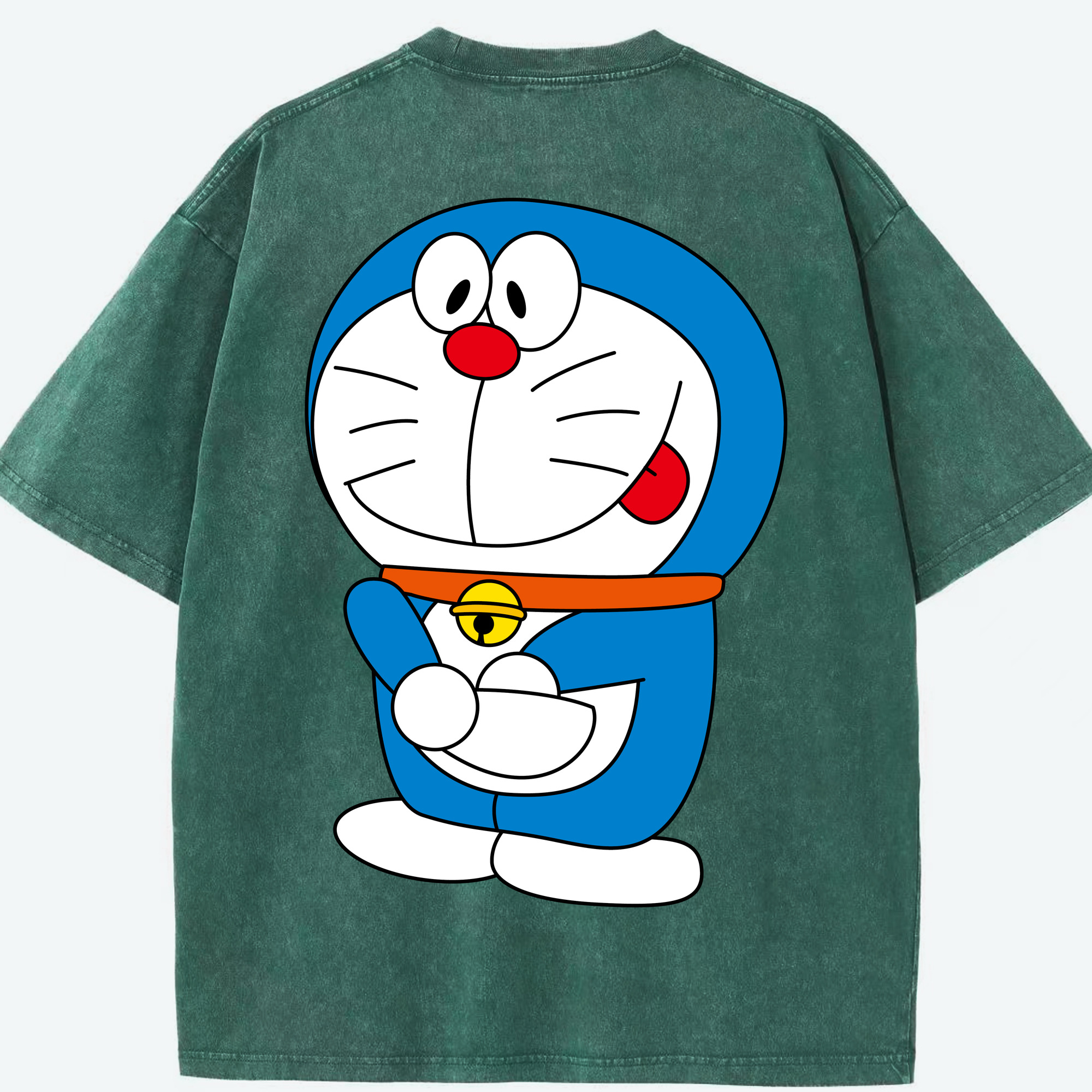 （画像用） ドラえもん Doraemon 綿100% ヴィンテージ風 半袖Tシャツ（背面プリント）